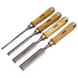 Extol Premium FAVÉSŐ KÉSZLET, 4DB, 6-12-20-25MM HRC56-62, KŐRISFA NYÉL 8812420