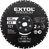Extol Premium FŰRÉSZLAP, KEMÉNYFÉMLAPKÁS 125×20×16MM, 38T 8893020A