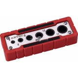 EXTOL PREMIUM fúróvezető sablon (fúrósablon) Fúrószárhoz, 6 méret: 2-12 mm