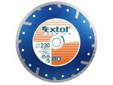 EXTOL PREMIUM gyémántvágó TURBO Plus; 125mm, száraz és vizes vágáshoz, vágási mélység: 2,5 cm