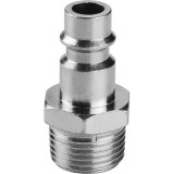 Extol Premium gyorscsatlakozó-dugó, külső menettel, G-1/2", nikkelezett réz, bliszteren