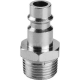 Extol Prémium gyorscsatlakozó-dugó, külső menettel, G-3/8", nikkelezett réz, bliszteren