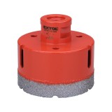 EXTOL PREMIUM körkivágó csempére, gyémánt vágóél; 68mm × M14, sarokcsiszolóba fogható