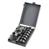 Extol Premium menetmetsző klt., M3-M12, 9 db;M3-M4-M5-M6-M7-M8-M10-M12+hajtókar