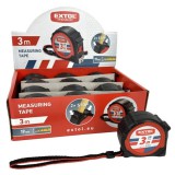 Extol Premium MÉRŐSZALAG, GUMÍROZOTT, 2 STOPPOS, 3M×19MM 3153