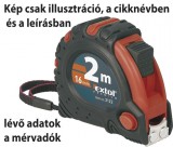 EXTOL PREMIUM mérőszalag, gumírozott, mágneses 3 stoppos; 3m×19mm