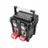 Extol Prémium Szerszámosláda profi erős, műanyag 440×350×440mm, fémcsatos, tálcával, lakatolható, ALU nyél