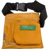 EXTOL szerszámtartó öv,3 zsebes, hasított bőr; műanyag csattal 418