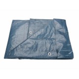Extol takaróponyva, vízálló, de nem UV álló; 100g/nm, 3×4m névleges méret, valós méret: 2,85×3,85m, PE, lefűző lyukak