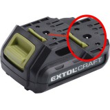 Extol tartalék akku RÉGEBBI TÍPUSÚ 12V Li-ion, 402400 töltőhöz, 2 SARU+1 TÜSKE; 1300mAh, töltési idő: 4,5 óra