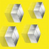 Extra erős kockamágnes, 4 db, SIGEL "SuperDym", ezüst [4 db]