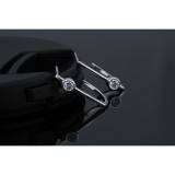 EZÜST FÉLKÖR ALAKÚ FÜLBEVALÓ KRISTÁLLYAL