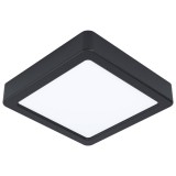 Eglo 99255 Fueva 5 LED panel, fekete, szögletes, 1350 lm, 4000K természetes fehér, beépített LED, 11W, IP20, 160x160 mm