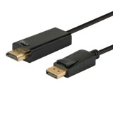 ELMAK Savio CL-56 DP-HDMI A 1,5 M Fekete video átalakító kábel