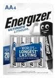 Energizer Ultimate Lithium L91 E2 AA ceruza elem 1,5V 4db/csom.