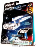 Eredeti, licencelt termék Star Trek - mini USS Enterprise építhető űrhajó világító talppal - 39 elemes építőjáték - A3368 Hasbro