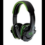 Esperanza EGH310G RAVEN Gamer mikrofonos fejhallgató fekete-zöld (EGH310G) - Fejhallgató
