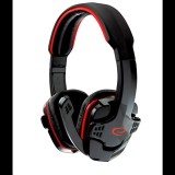 Esperanza EGH310R RAVEN Gamer mikrofonos fejhallgató fekete-piros (EGH310R) - Fejhallgató