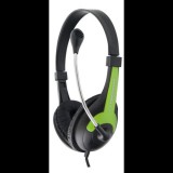Esperanza ROOSTER mikrofonos fejhallgató zöld-fekete (EH158G) (EH158G) - Fejhallgató