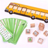 Fa busz kirakós, logikai játék