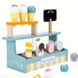 Fa játék fagylaltos pult készlet