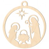 Fa karácsonyfadísz – jászol 5db, Fa karácsonyfadísz – jászol 5db