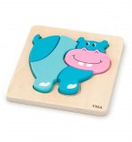 Fa képes kirakó puzzle Viga Víziló