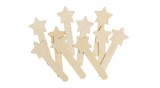 Fa kézműves pálcák - Csillagok (10 db)
