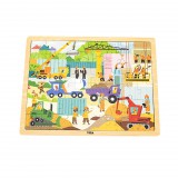 Fa puzzle Viga Építőipari gépek