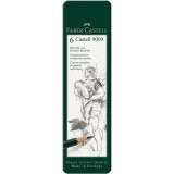 Faber-Castell: Castell 9000 Grafitceruza 6db-os szett fém dobozban