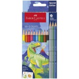 Faber-Castell: Dinoszauruszos színes ceruza készlet 10+3db-os csomag
