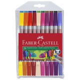 FABER-CASTELL Faber Castell: Kétvégű, kimosható filctoll készlet - 20 darabos