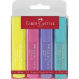FABER-CASTELL Faber Castell: Pasztell szövegkiemelő készlet - 4 db-os