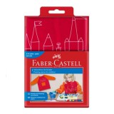 Faber-Castell: festőkötény gyerekeknek piros-narancssárga színben
