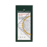 Faber-Castell: Háromszög vonalzó benne szögmérővel
