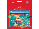 Faber-Castell hatszögletű, akvarell ceruza készlet, 24 szín