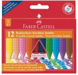 FABER-CASTELL "Jumbo Grip" 12 különböző színű háromszögletű zsírkréta
