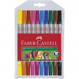 Faber-Castell: Kétvégű filctoll készlet - Vegyes szín (10 db) (151110)