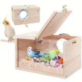 Fából Készült Madárfészkelő Doboz, Átlátszó ablakkal