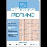 Fabriano 10lapos A4 Milliméterpapír tömb (19100662)