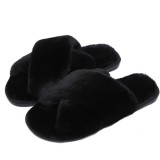 Fadezar slippers plüss papucs fekete Méret 37-38