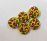 Fagomb kerek virág mintás 18 mm