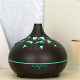 Fahatású aromaterápiás párologtató, ultrahangos párásító, illatosító távirányítóval – hagyma alakú, sötét mintás