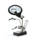 Fahrenheit Paneltartó nagyítóval és krokodilcsipeszekkel akár 10x nagyítás