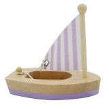 Fakopáncs Mini fa vitorlás hajó (lila-natúr)