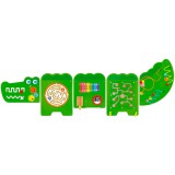 Fakopáncs Összetett készségfejlesztő játék, matatófal (falra szerelhető, krokodil)