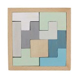 Fakopáncs Tangram és tetris építőjáték (kék, tetris formák)