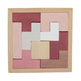 Fakopáncs Tangram és tetris építőjáték (rózsaszín, tetris formák)