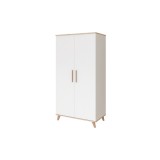 Faktum FLIP White & Oak 2 osztású szekrény (3 doboz) - fehér