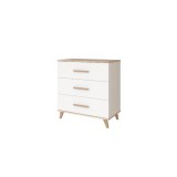 Faktum FLIP White & Oak komód (2 doboz) - fehér